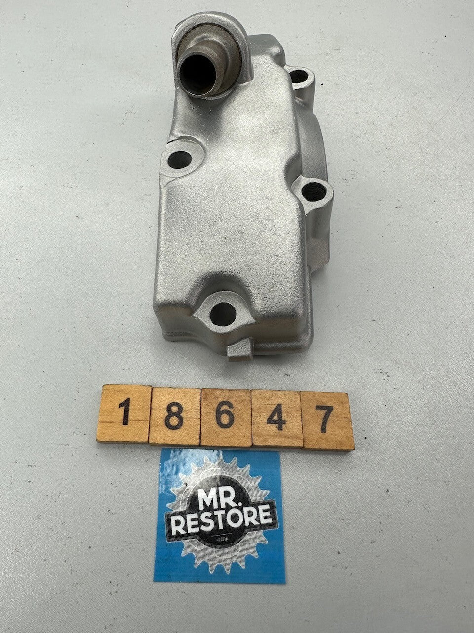 Honda XLV750R Cam Chain Breather Cover B - Vapour Blasted