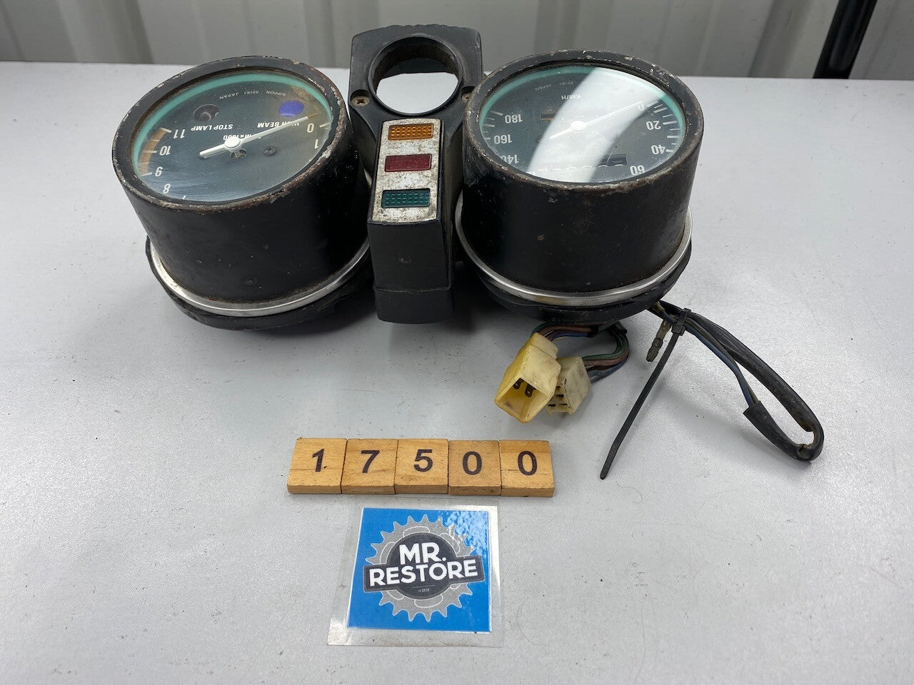 Kawasaki KZ440 Z400 KZ400 Dashboard Meters Instruments KMH - Tested