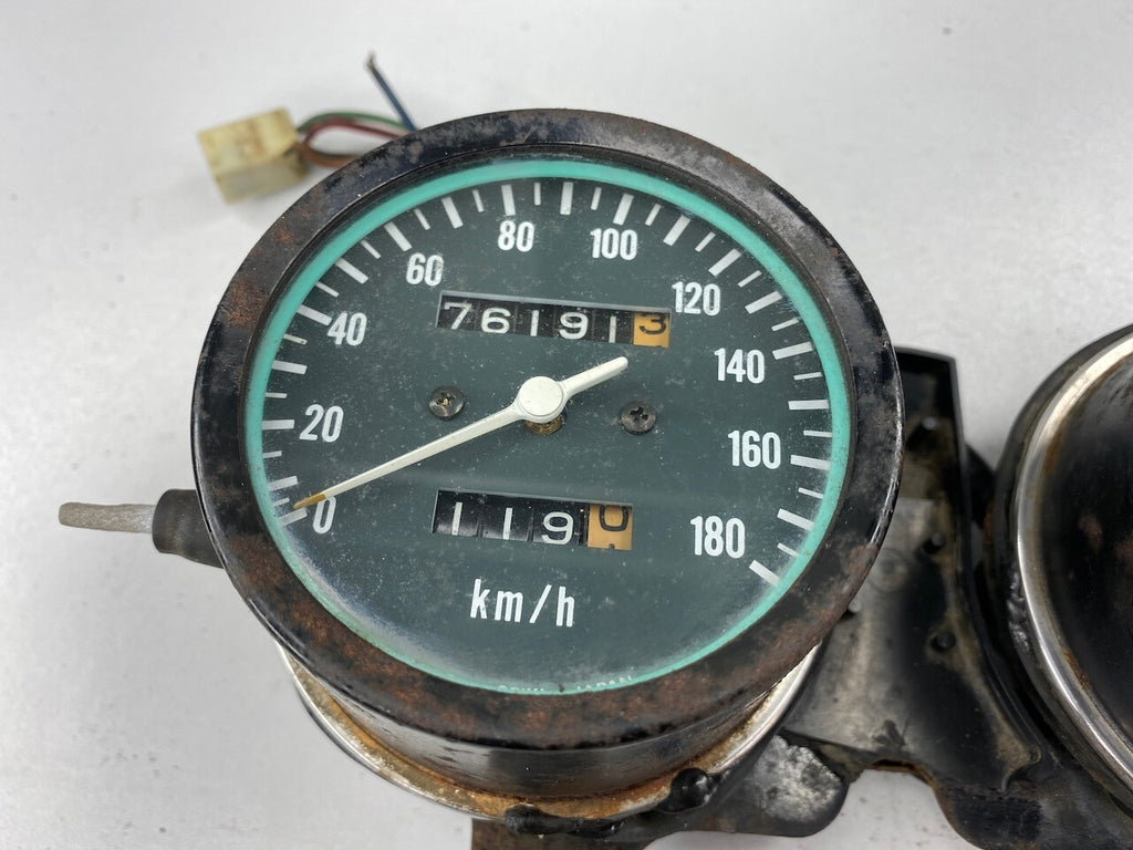 Kawasaki KZ440 Z400 KZ400 Dashboard Meters Instruments KMH - Tested