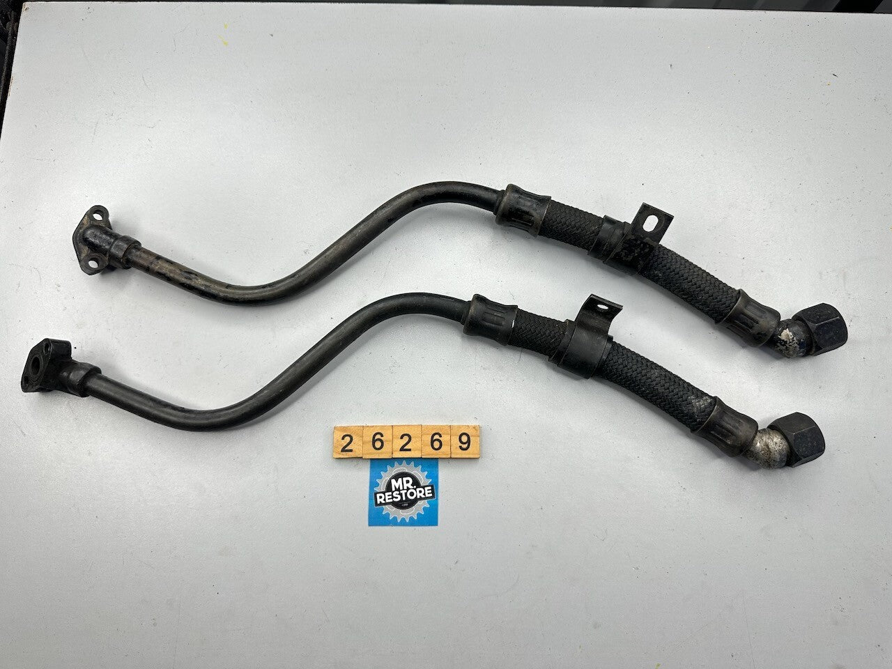 Yamaha XS850 '80-81' Pair of Oil Cooler Hose Line Pipes (Pair)