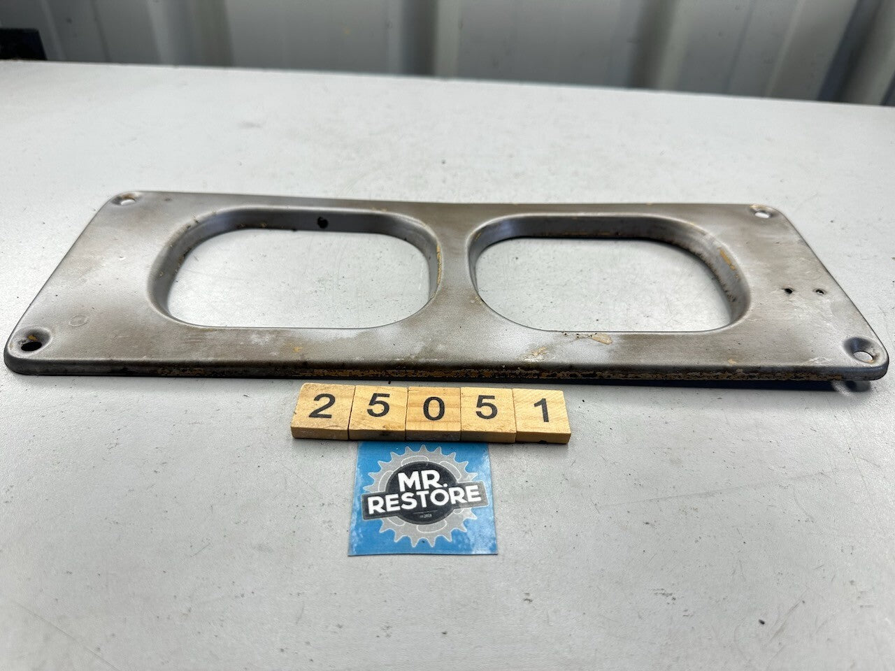 Suzuki LJ50 Dashboard Meters Front Metal Bezel Plate (Bead Blasted)