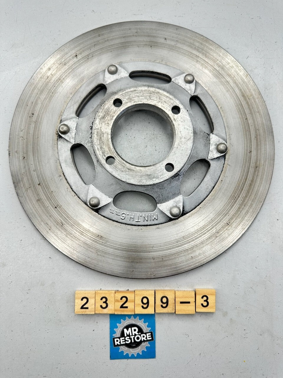 Honda CB350 CB360 CB400 OEM Front Disc Rotor 7.mm Remaining 45120-369