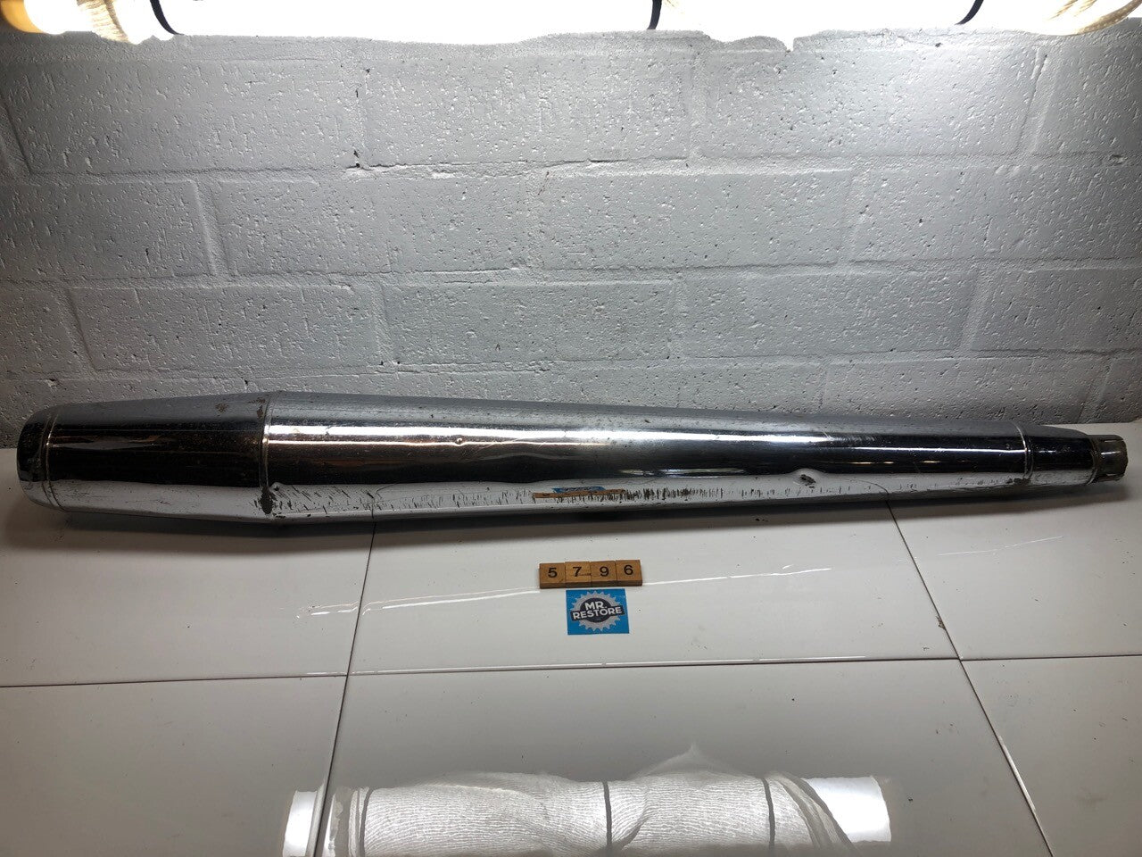 Triumph 1970's T140 Silencer Muffler Exhaust Pipe