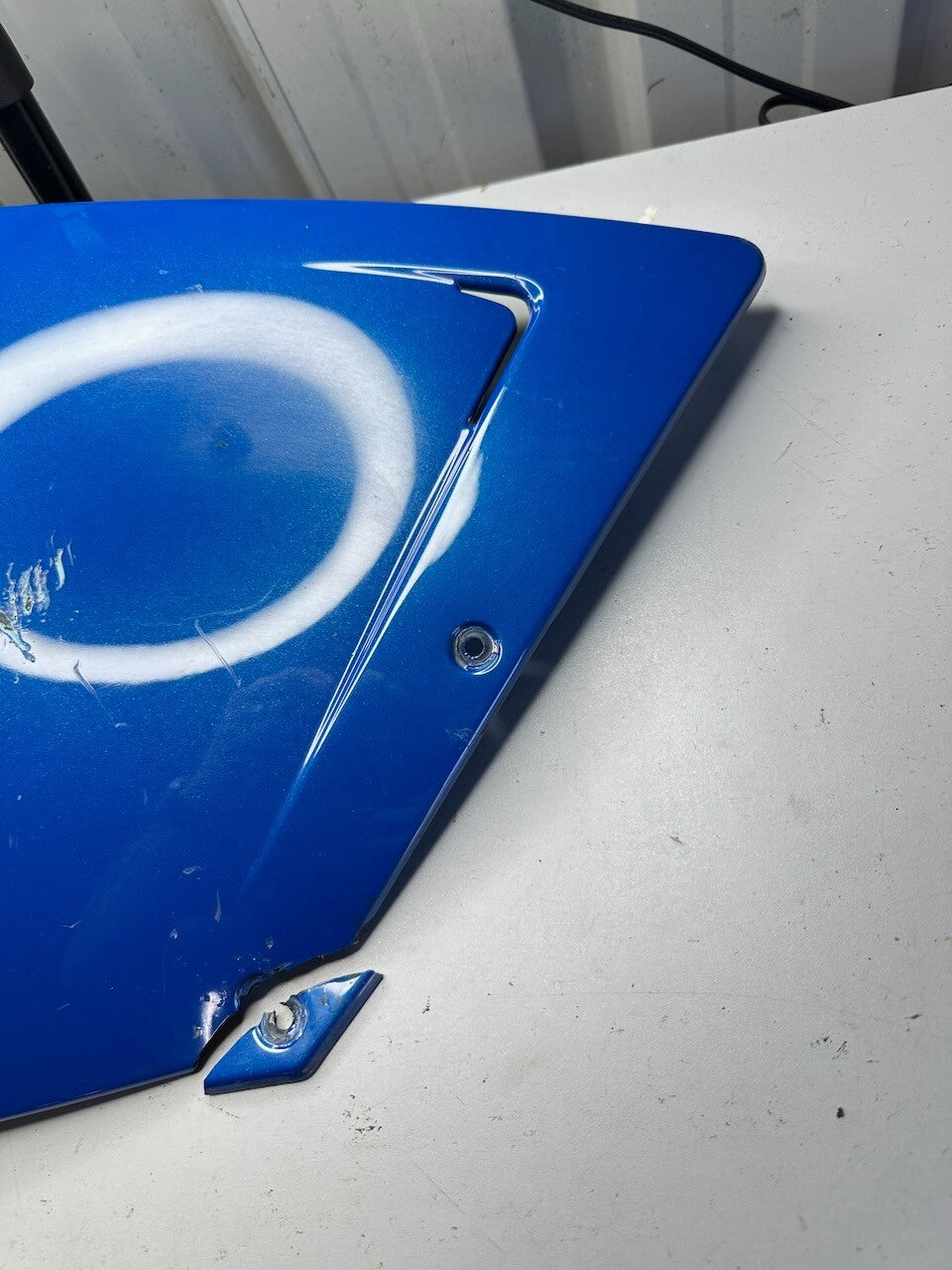 BMW K1200S 03-08 Left Tank Trim Panel Fairing Cowl (needs minor plastic repair)