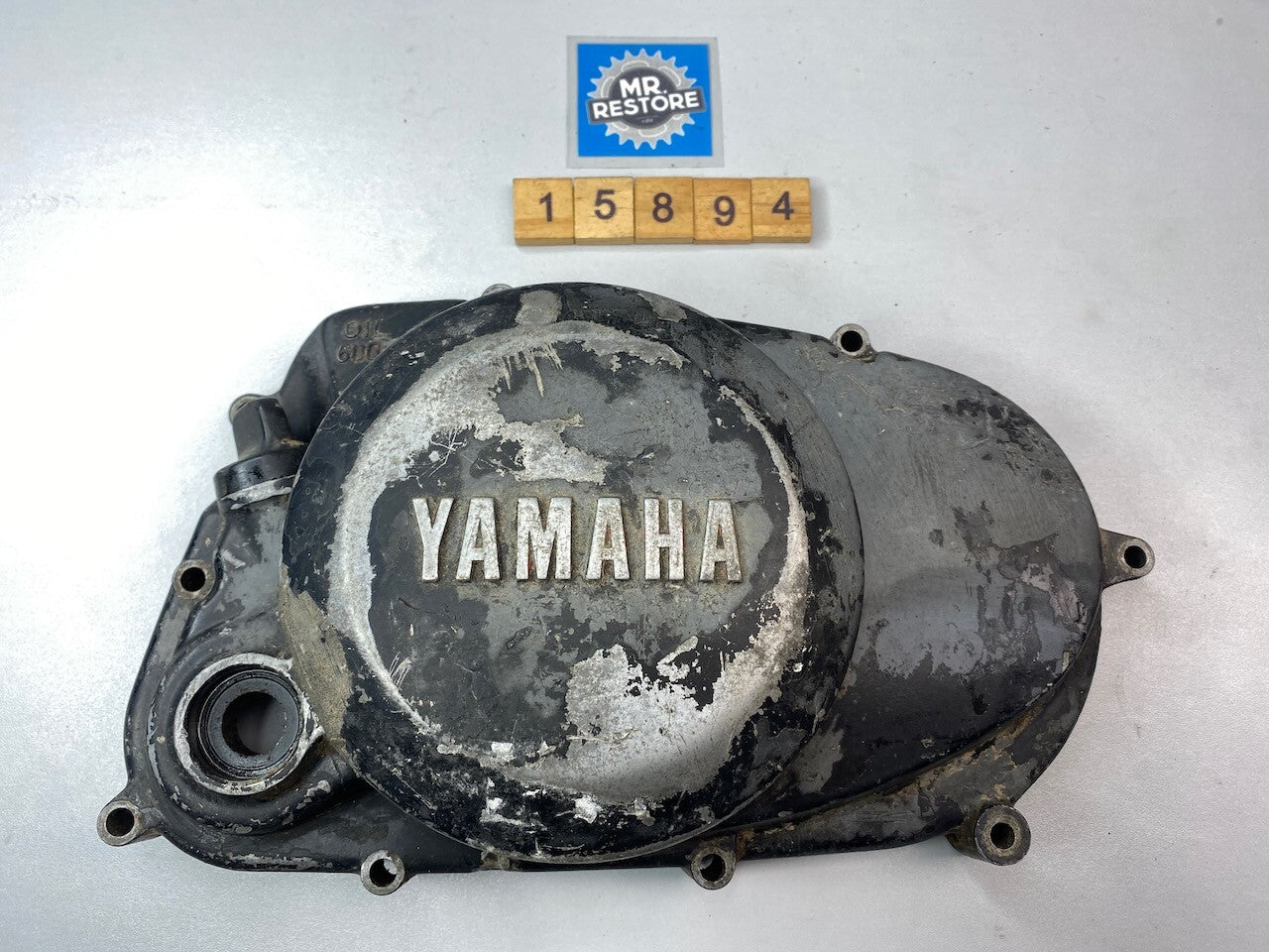 Yamaha YZ50 G H 1980 3R0 Clutch Side Cover (has been repaired)