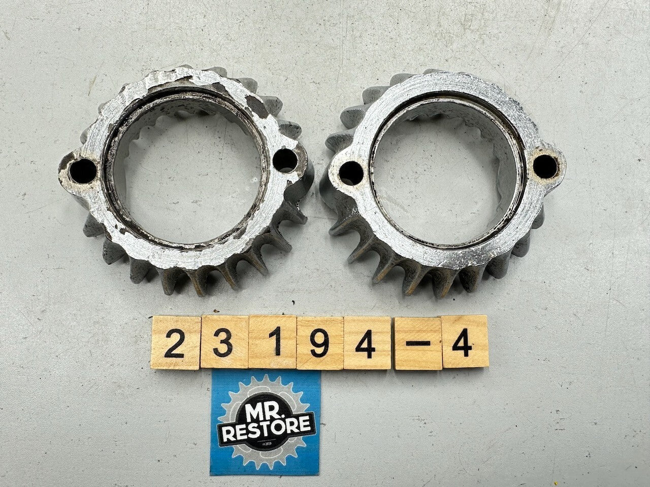 Honda CB500T CB450 CL450 OEM Pair Exhaust Ring Nut Flange Joint Clamps