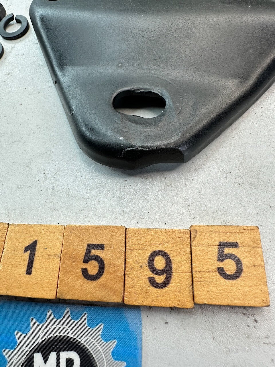 Suzuki GT750 1972-77 OEM Exhaust Pipe Silencer Muffler Bracket & Nuts (painted)
