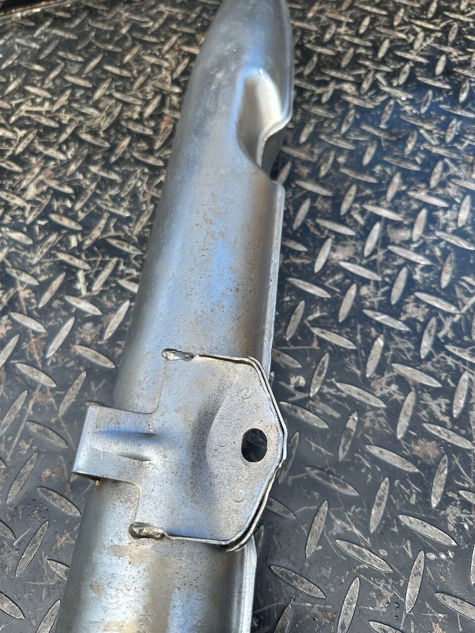 Suzuki T250 L/H Exhaust Pipe Silencer Muffler & Baffle