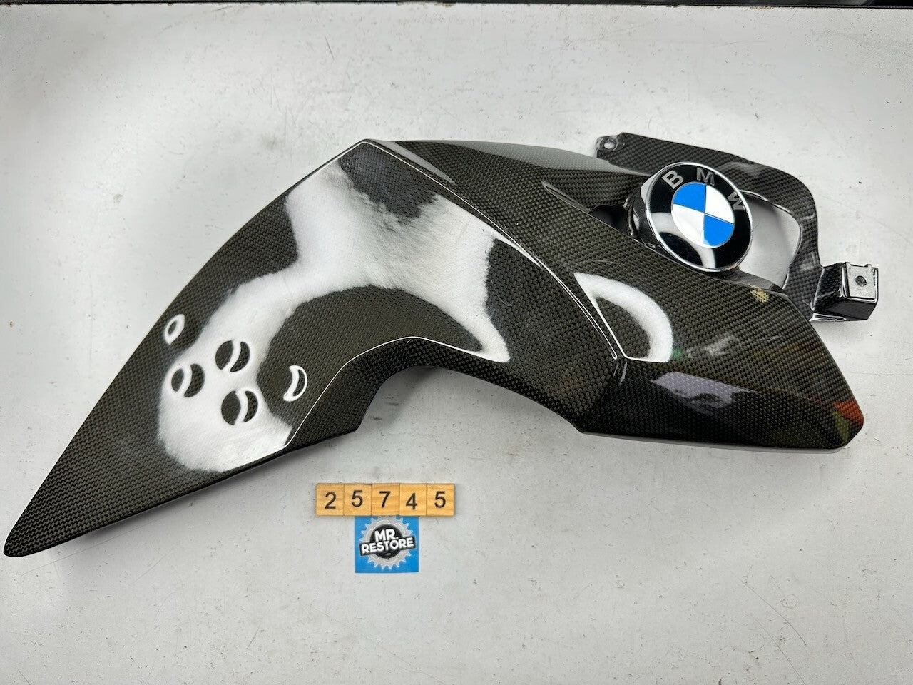 BMW K1300R Carbon Fibre Right Hand Panel & Badge