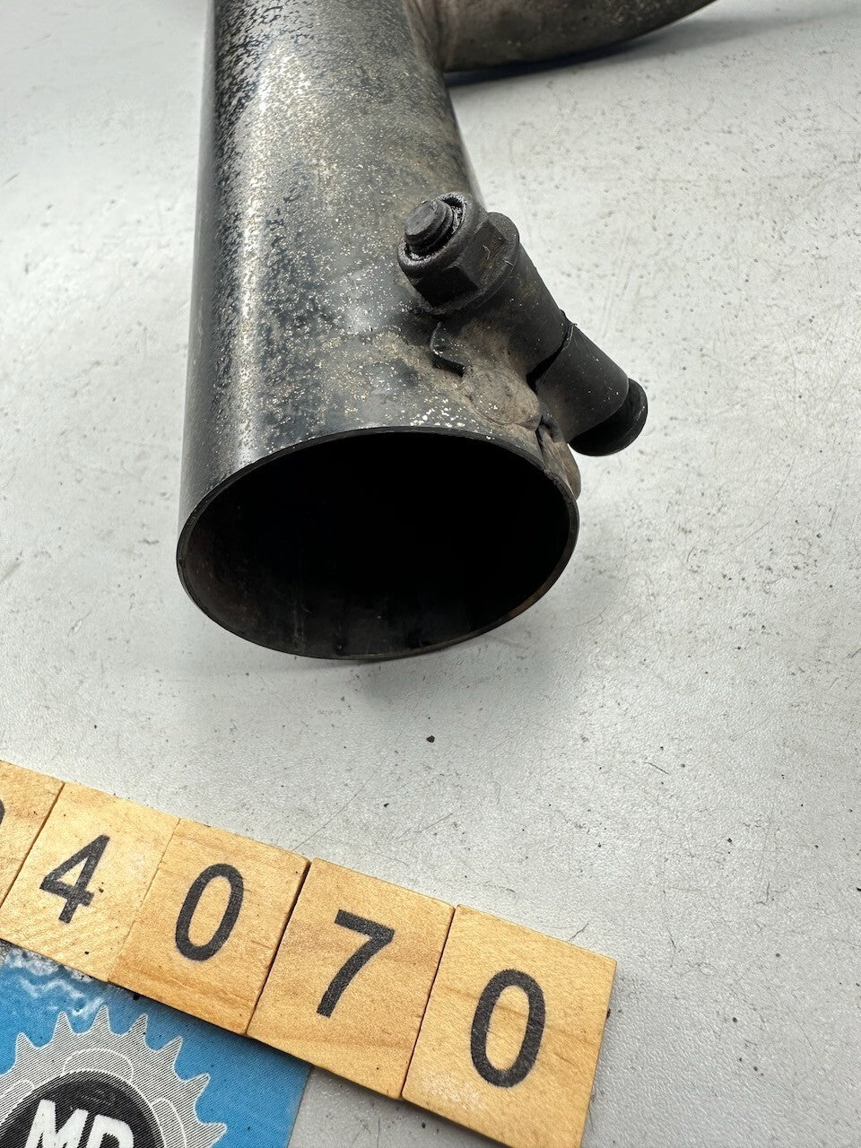 Triumph Speed Triple T300 - OEM R/H Exhaust Downpipe Header & Clamp