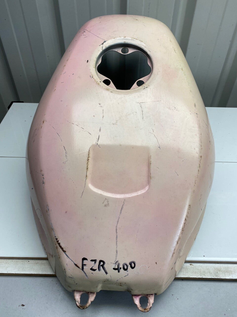 Yamaha FZR400 Metal Fuel Tank Cover Shroud 1991 (OEM Yamaha)