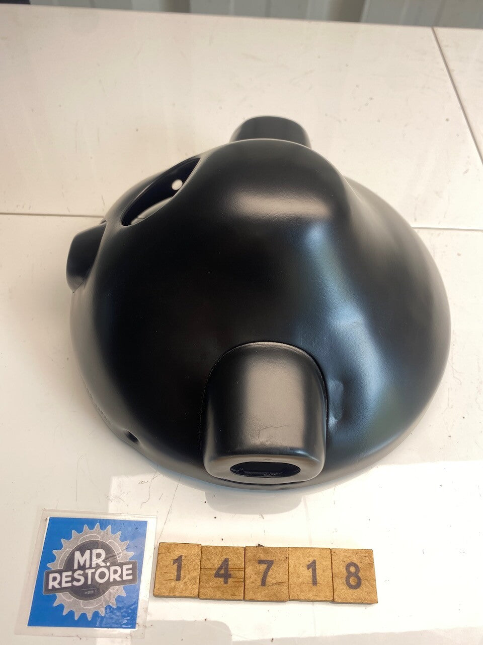 Kawasaki Z750 KZ750 Steel Headlight Bowl OEM Stanley - Repainted (190mm across)