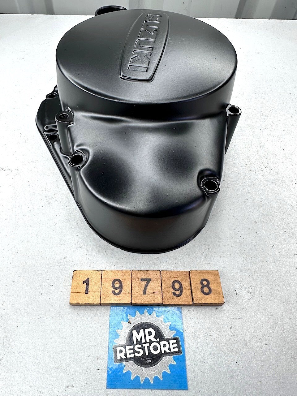 Suzuki TS185 Engine Crankcase Cover - Vapour Blasted & Repainted