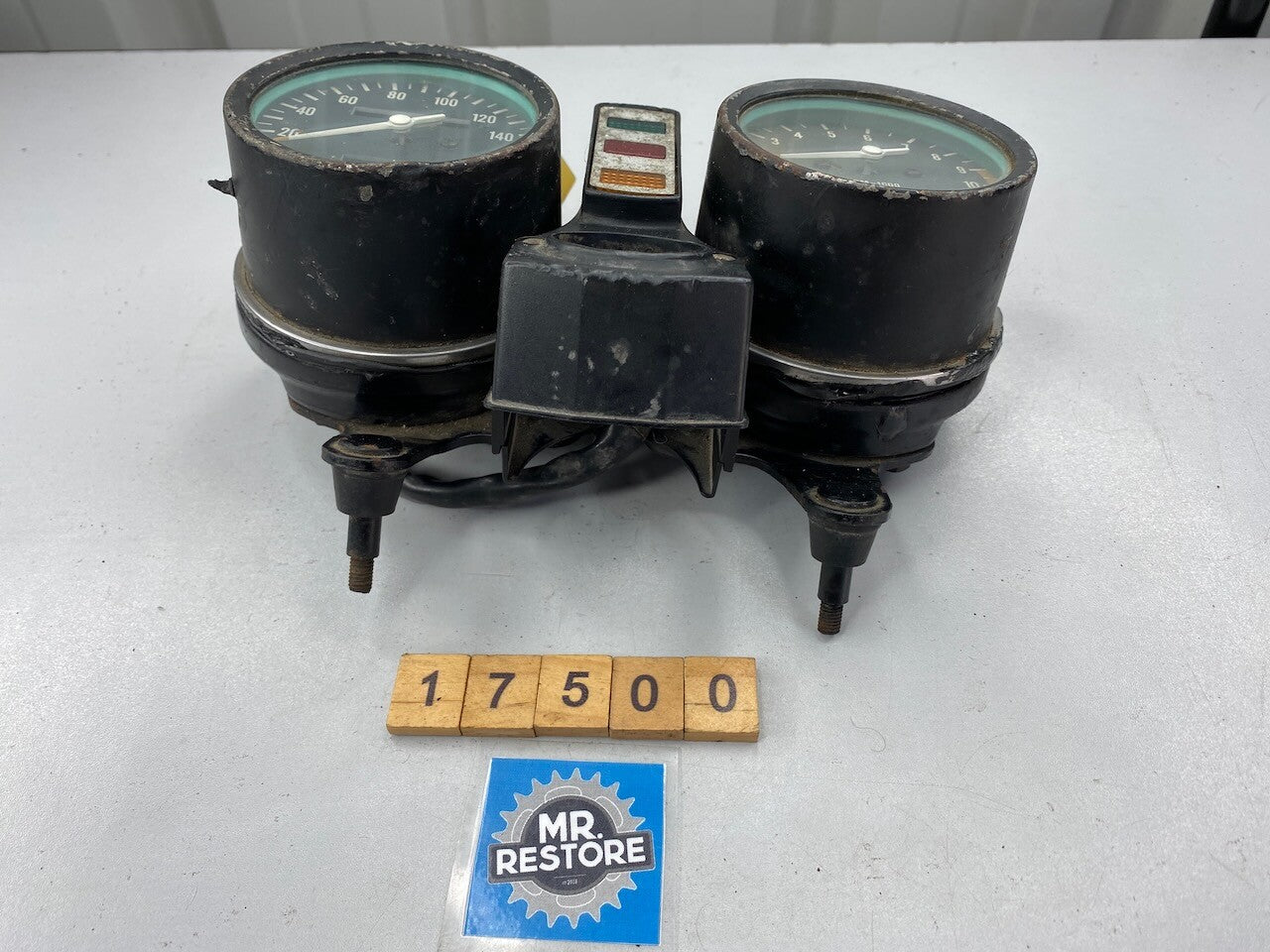 Kawasaki KZ440 Z400 KZ400 Dashboard Meters Instruments KMH - Tested