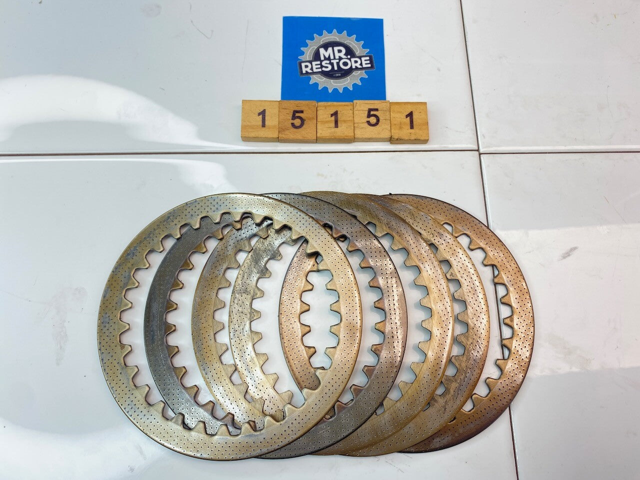 Suzuki Motorcycle Many Models x5 Clutch Driven Steel Plates OEM 21451-19A00