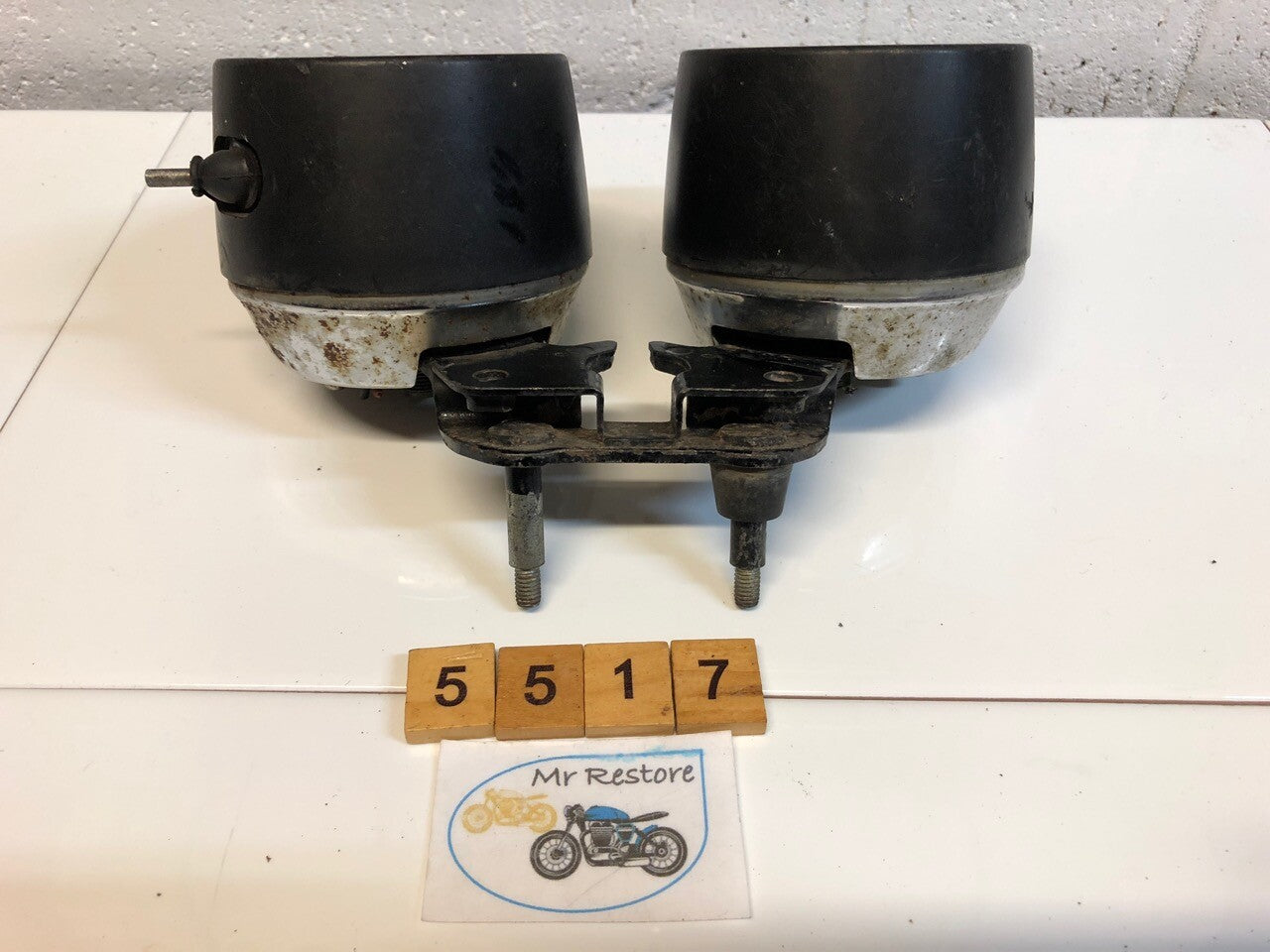 Kawasaki KE or Yamaha DT Dash Speedometer Tachometer & Bracket KMH - 25,000ks