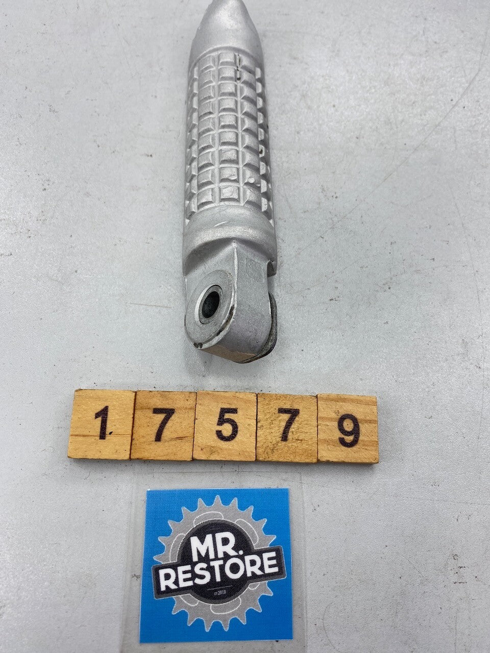 Suzuki RG500 RG400 OEM R/H Riders Footrest Peg - Vapour Blasted - 43501-04A00