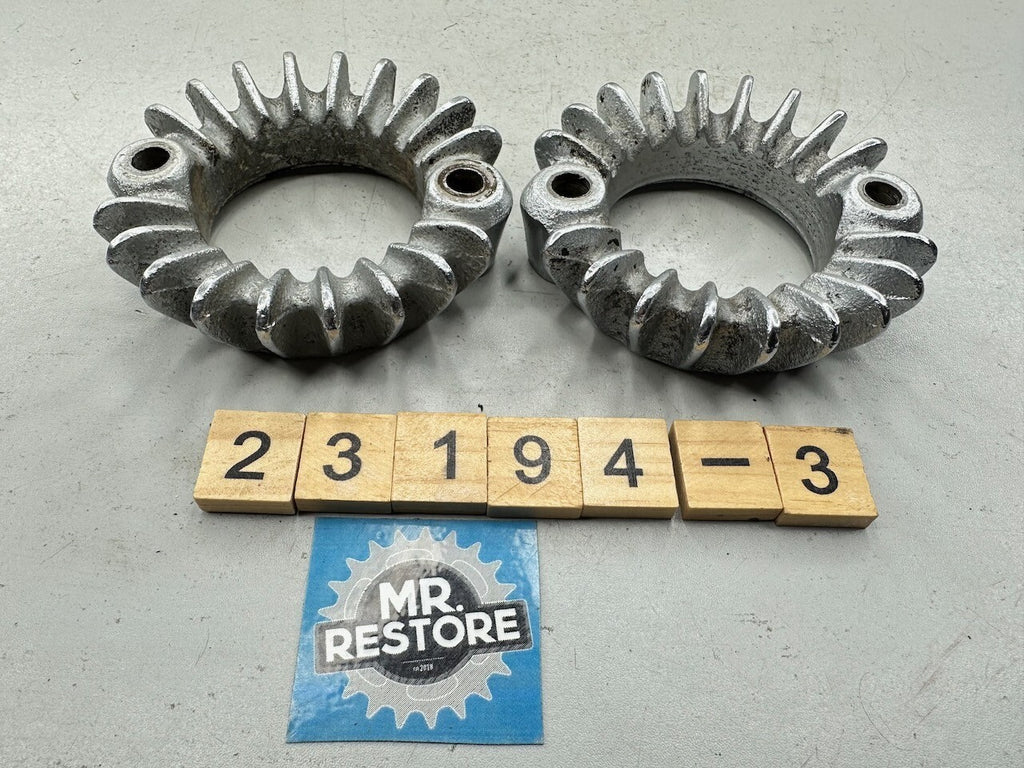 Honda CB500T CB450 CL450 OEM Pair Exhaust Ring Nut Flange Joint Clamps