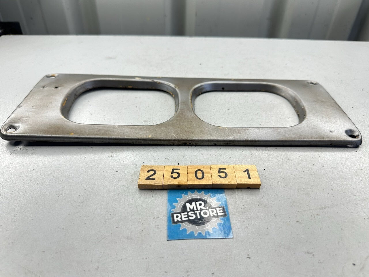 Suzuki LJ50 Dashboard Meters Front Metal Bezel Plate (Bead Blasted)