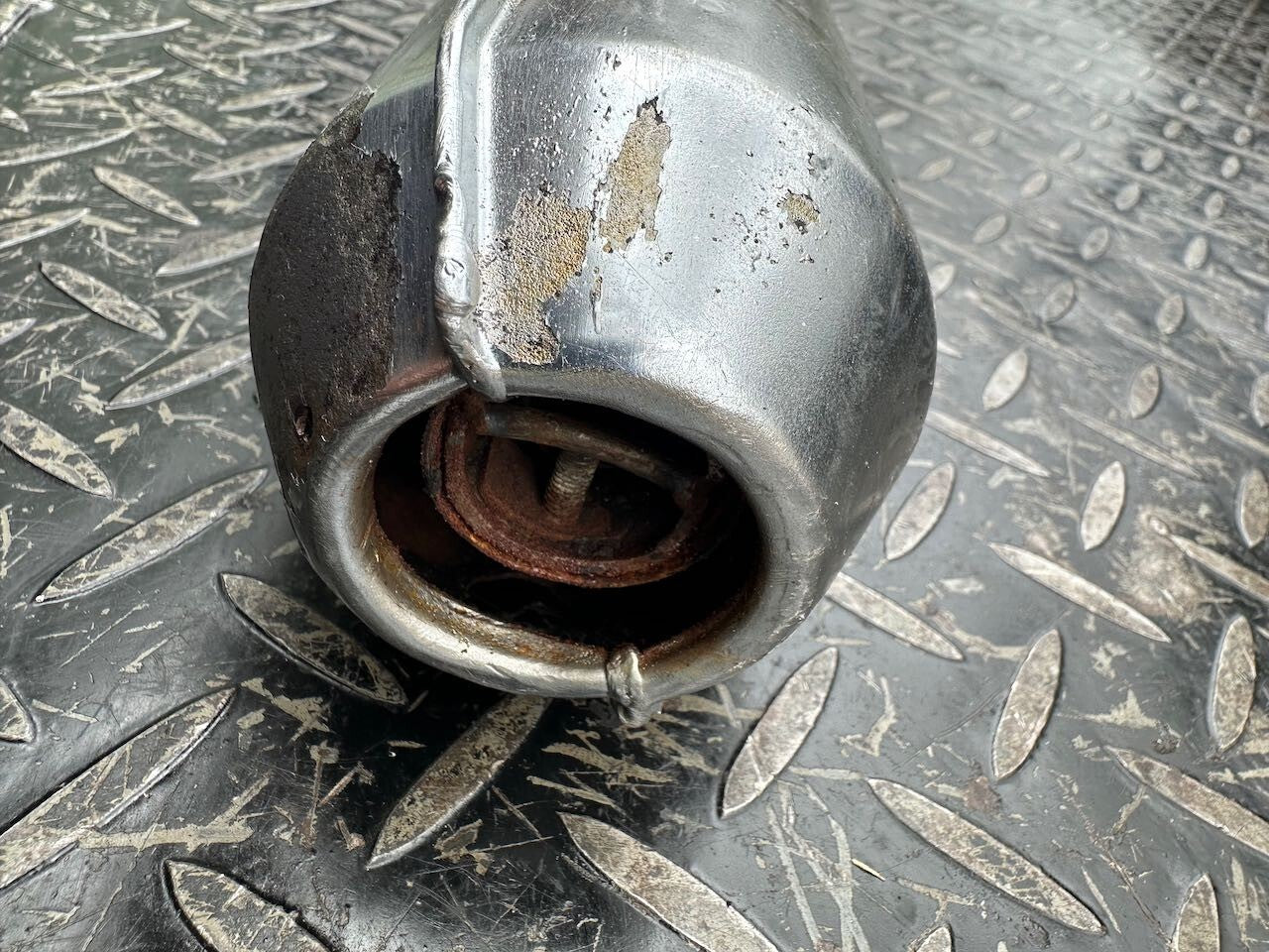 Suzuki GT250 L/H Exhaust Pipe Silencer Muffler & Baffle