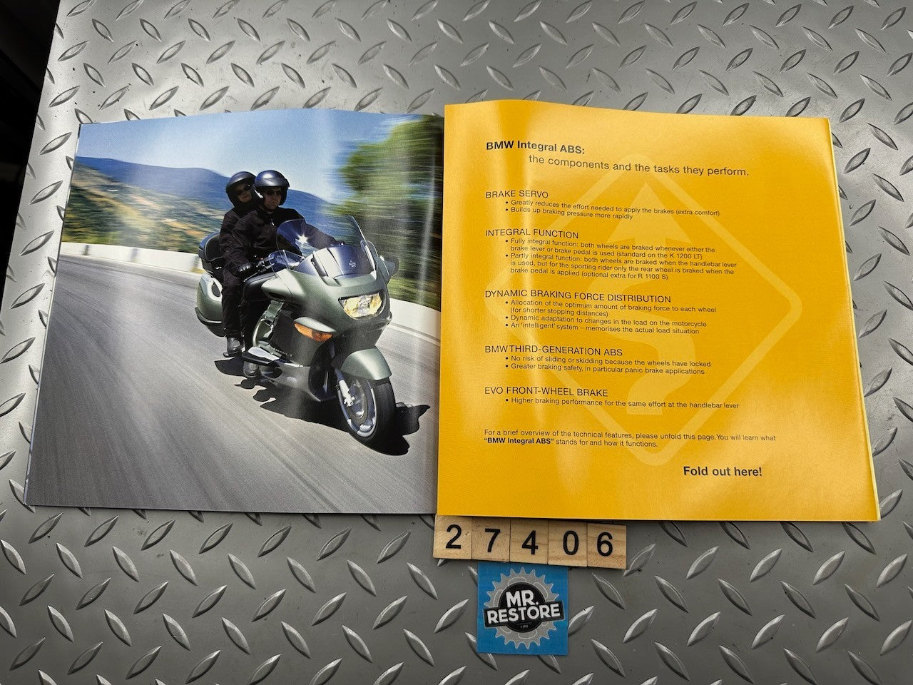 BMW Motorcycle Integral ABS Brochure Dated Dec 2000 in VGC