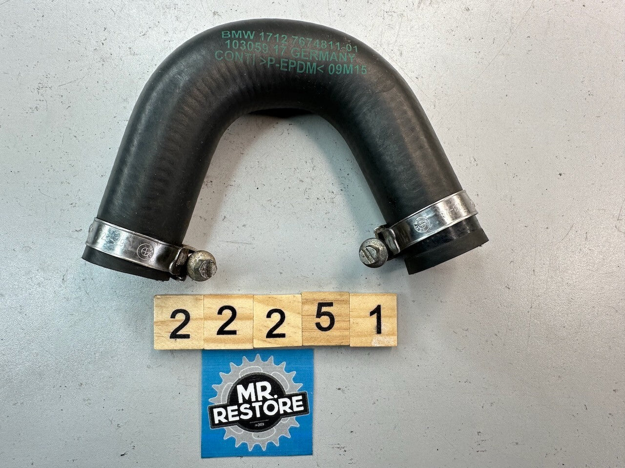 BMW G650GS 2008-15 F650GS 2003-07 OEM Left Radiator Coolant Hose 17127674811