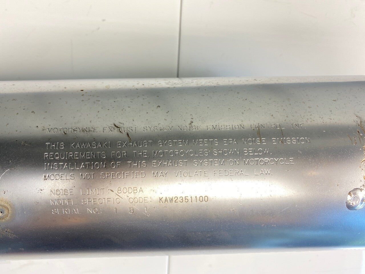 Kawasaki ZX1100 1990-93 R/H Exhaust Pipe Muffler System 18002-1940