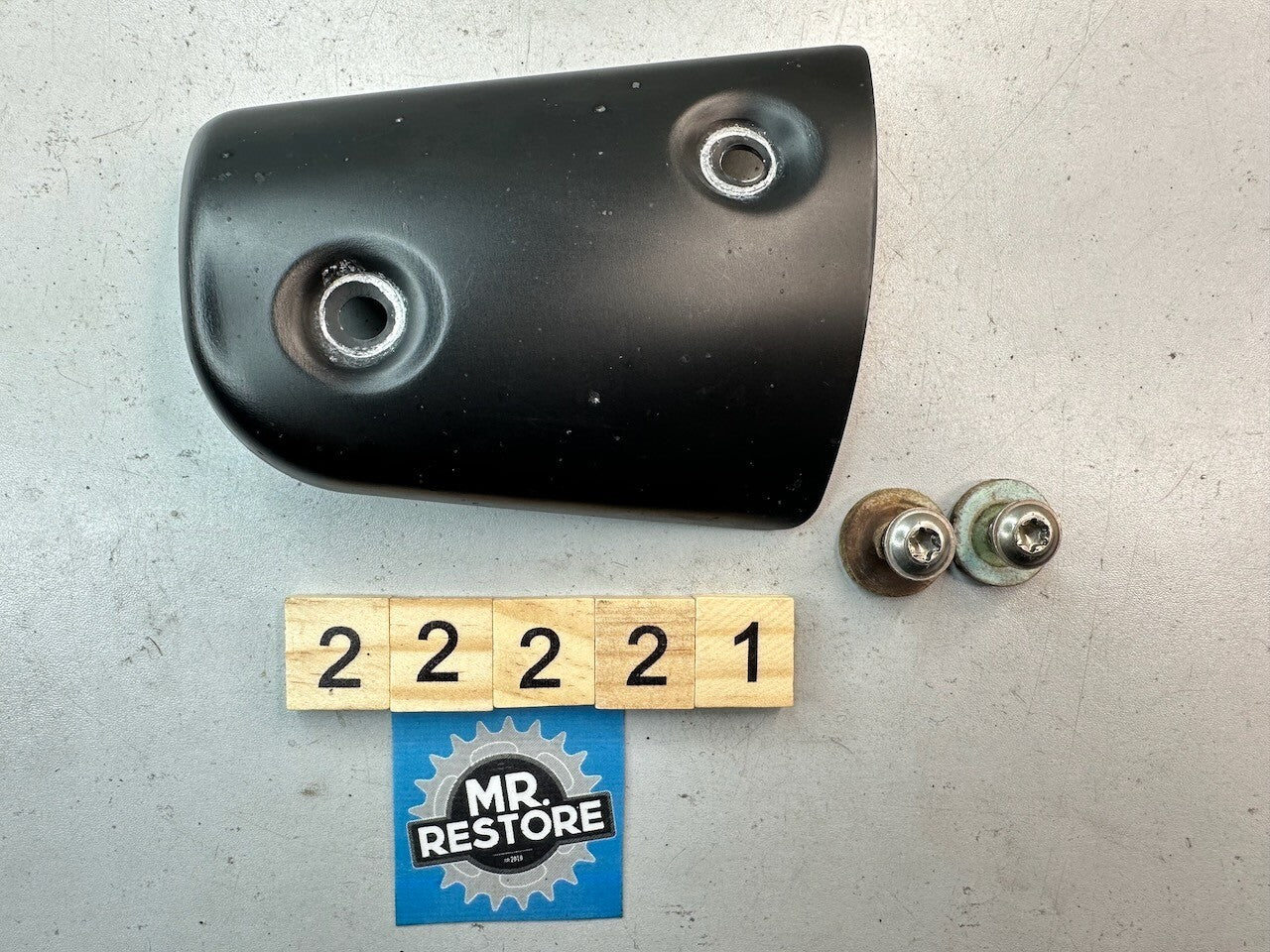 BMW G650GS 2010-15 Middle Left Exhaust Muffler Cover Guard & Screws 18127728046