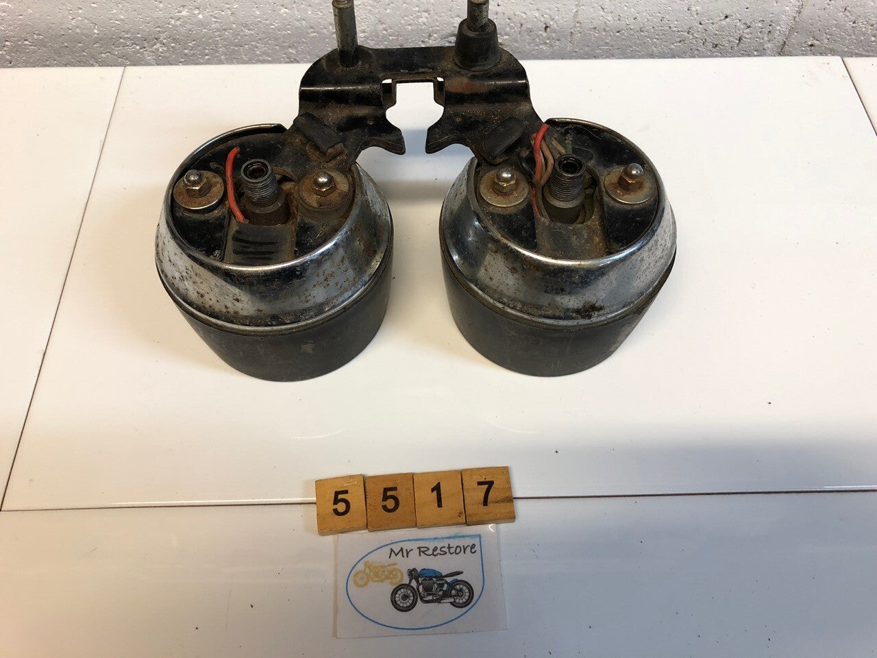 Kawasaki KE or Yamaha DT Dash Speedometer Tachometer & Bracket KMH - 25,000ks