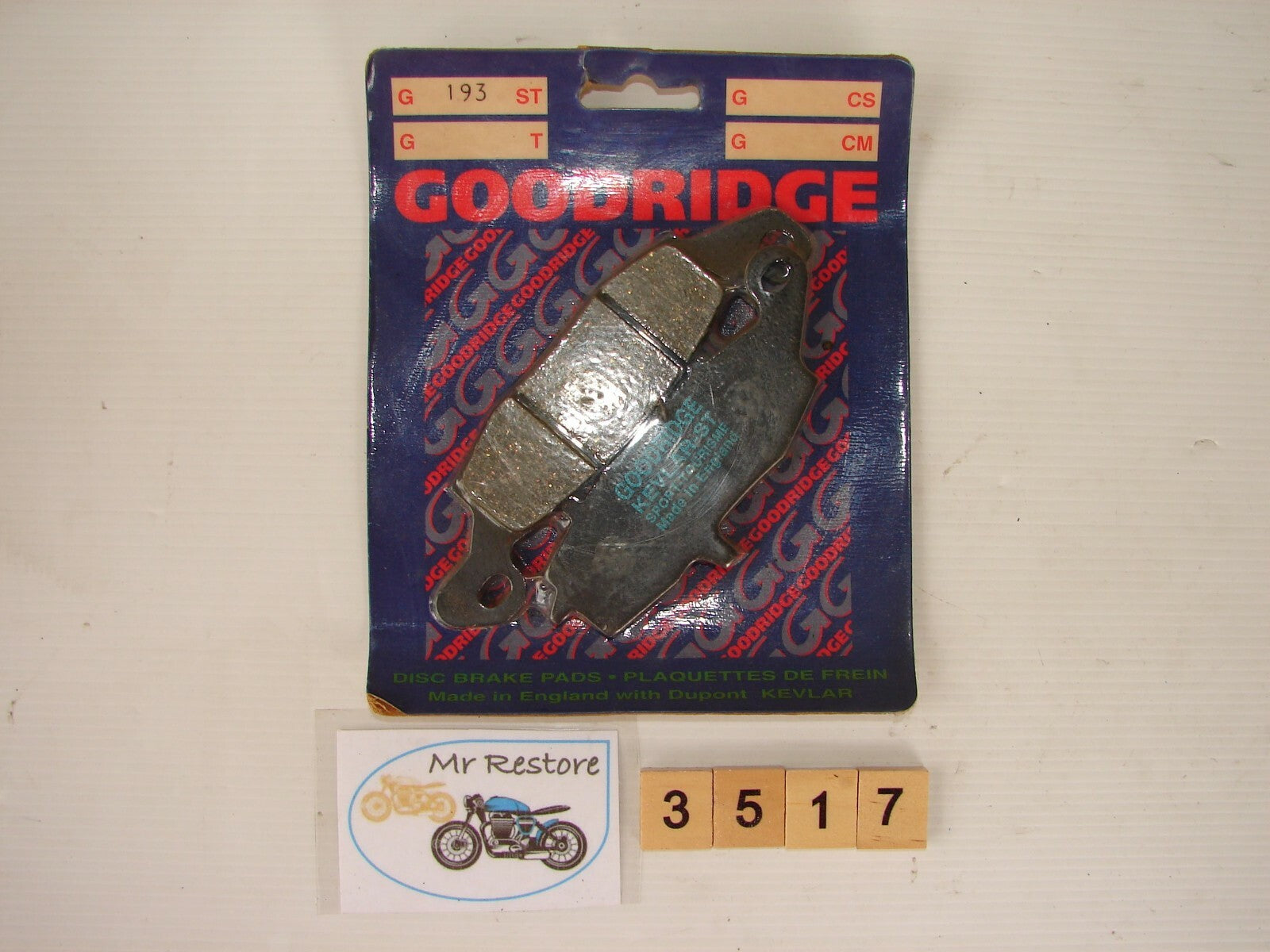 Kawasaki ER6 Suzuki GSF GSR Goodridge ST Brake Pads - Model No G 193 ST