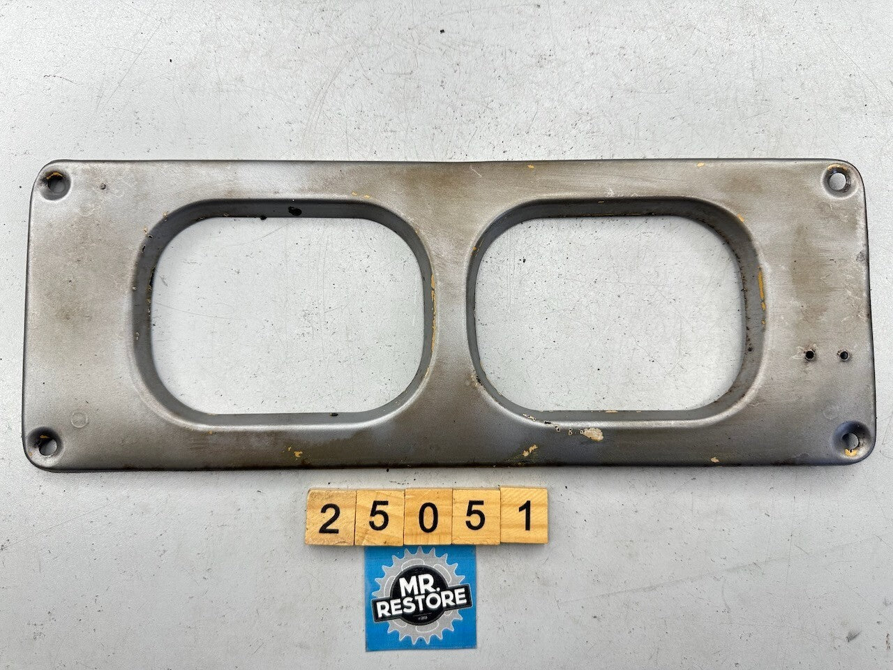 Suzuki LJ50 Dashboard Meters Front Metal Bezel Plate (Bead Blasted)