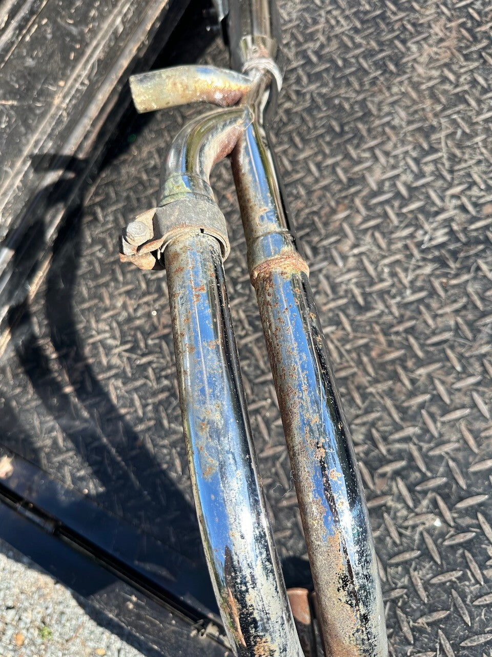 Kawasaki KZ500 Z500 A B 1981 R/H Exhaust Pipe Muffler & Headers