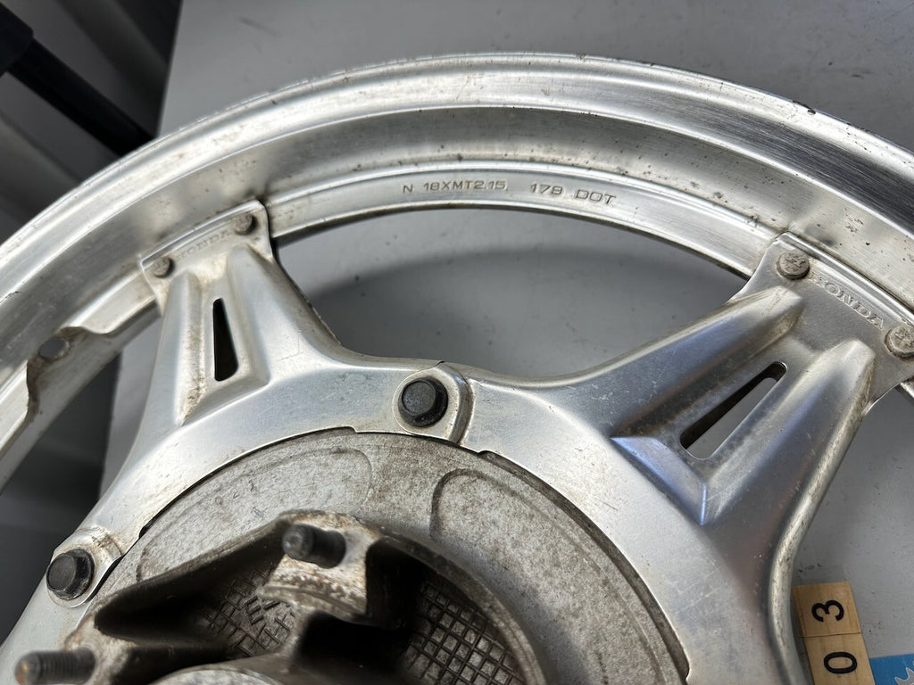 Honda Silver Rear Comstar Wheel Rim 18  x 2.15 (Jan 79)