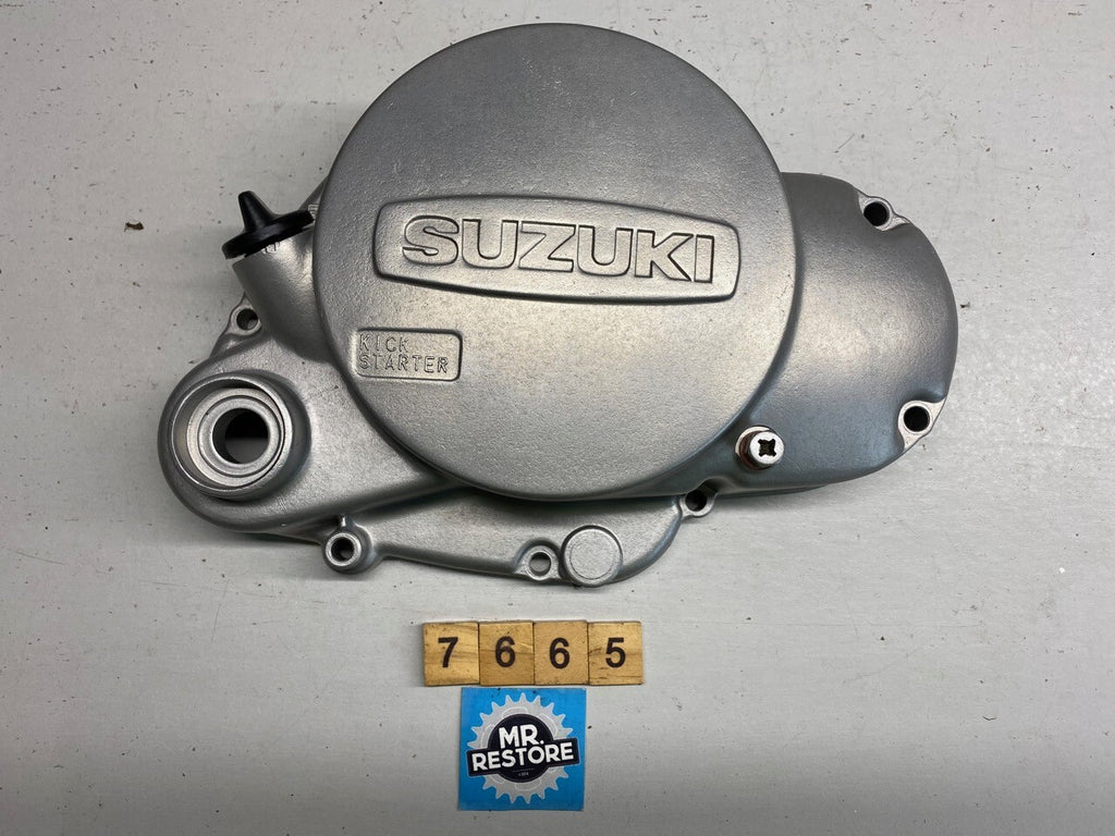 Suzuki TS125 Early 70s Clutch Side Cover - Vapour Blasted