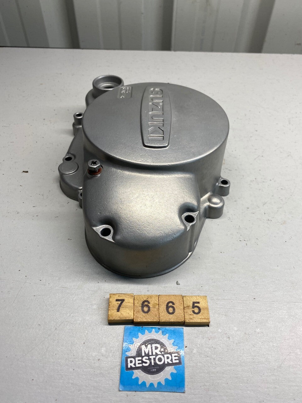 Suzuki TS125 Early 70s Clutch Side Cover - Vapour Blasted