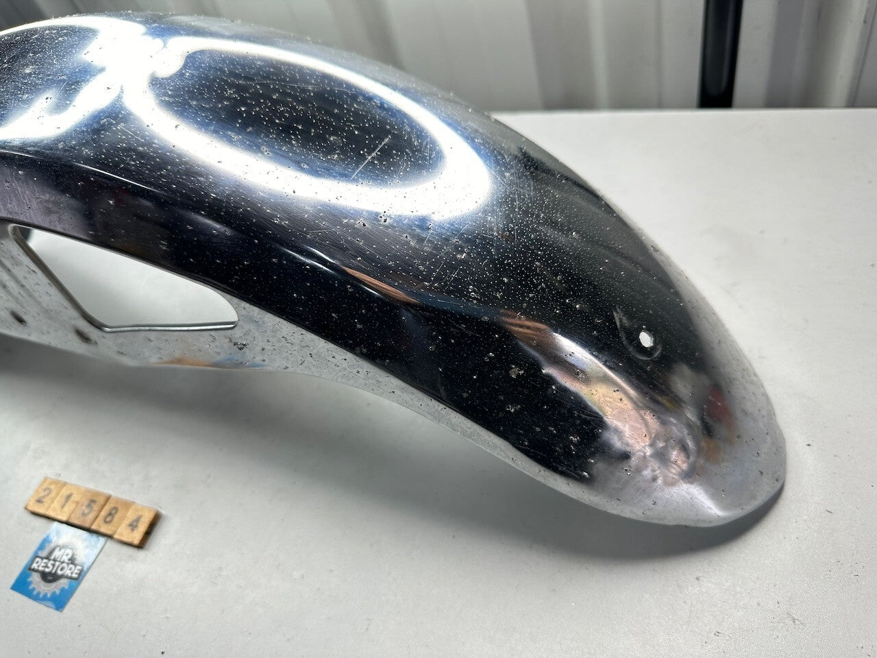 Vintage Japanese Motorcycle Front Mudguard (Possible Kawasaki)