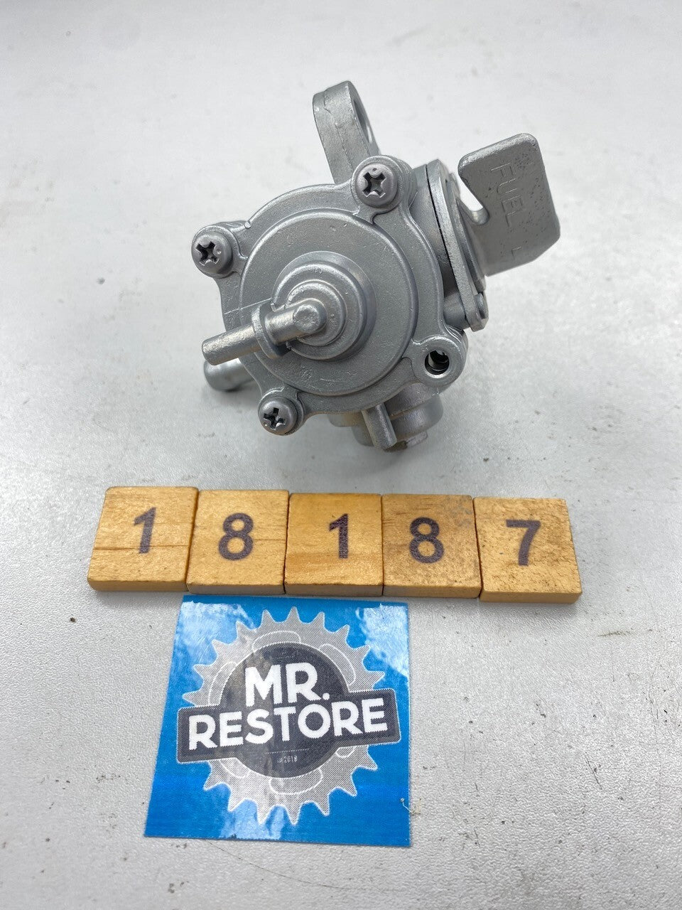 Honda VT250F Genuine Keihin Fuel Petcock Tap - Vapour Blasted