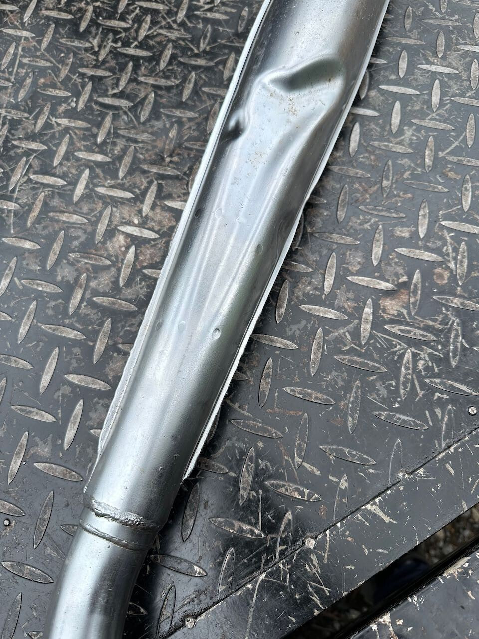 Suzuki GT250 L/H Exhaust Pipe Silencer Muffler & Baffle
