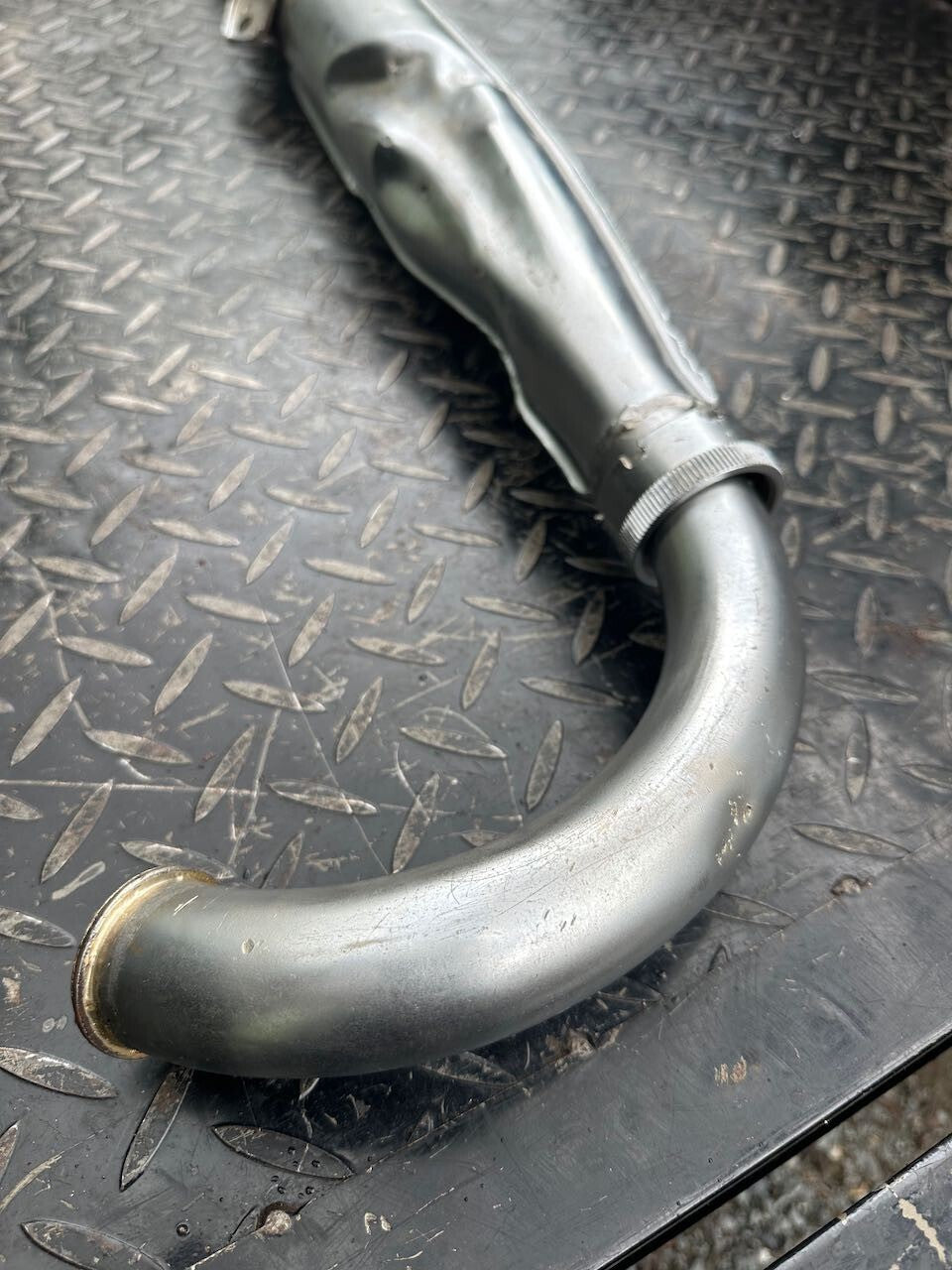 Suzuki T250 R/H Exhaust Pipe Silencer Muffler & Baffle