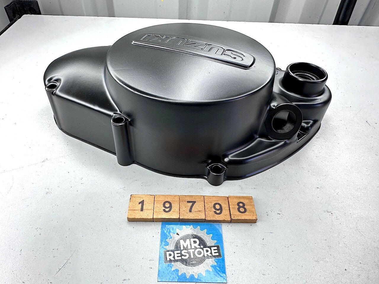 Suzuki TS185 Engine Crankcase Cover - Vapour Blasted & Repainted