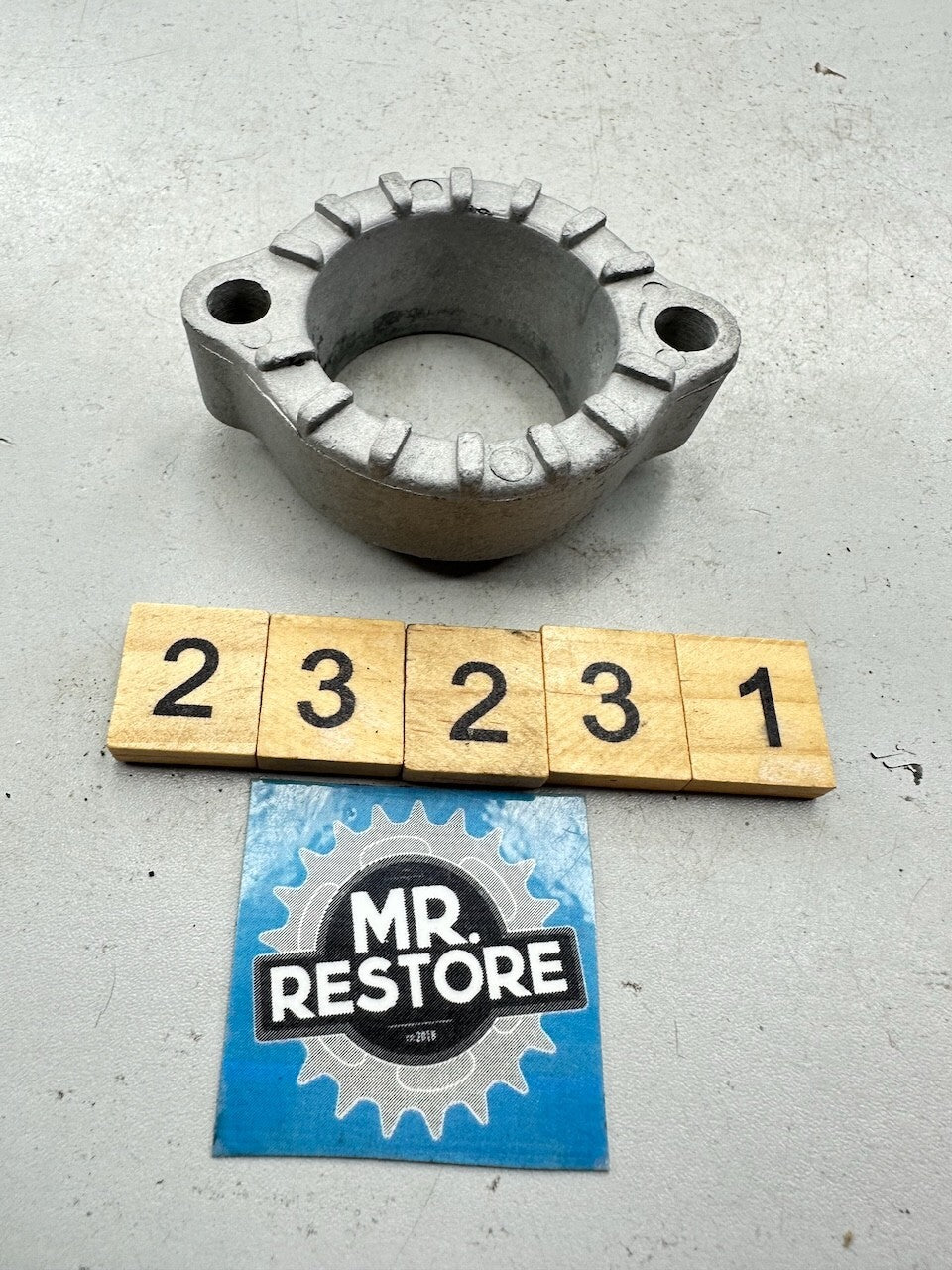 Kawasaki S1 S2 MACH I MACH II KH250 '76' OEM Alloy Exhaust Ring Nut Flange Joint