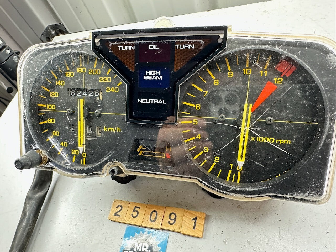 Honda VF500 KMH Meters Dashboard, Harness & Bracket (Speedo Tested)