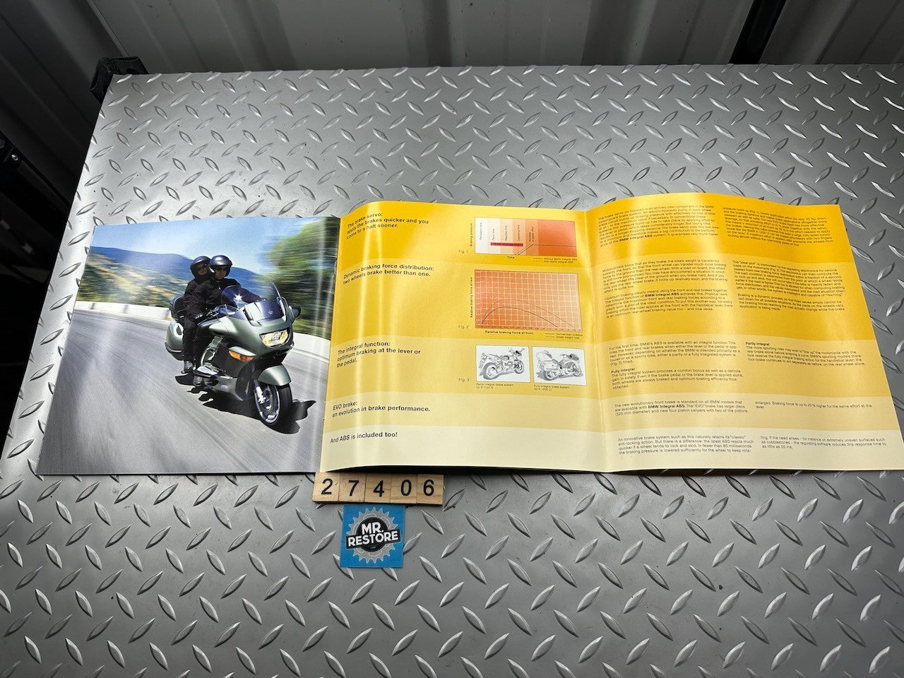 BMW Motorcycle Integral ABS Brochure Dated Dec 2000 in VGC