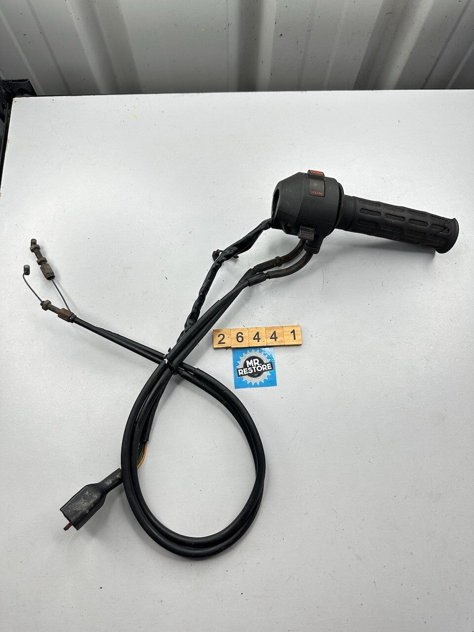 Honda VF1000 Right Handlebar Switch, Throttle Tube & Throttle Cables
