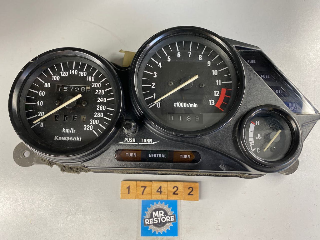 Kawasaki ZZR1100C Dashboard Instruments Meters KMH Tested (showing only 15728ks)