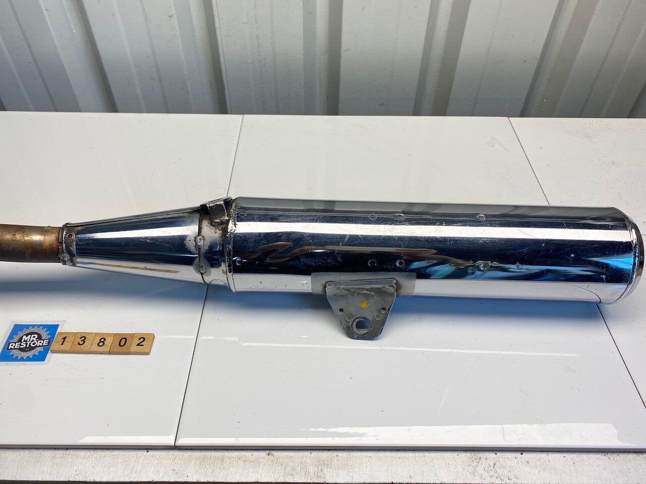 Kawasaki GPX250 L/H Exhaust Pipe Muffler - Chrome