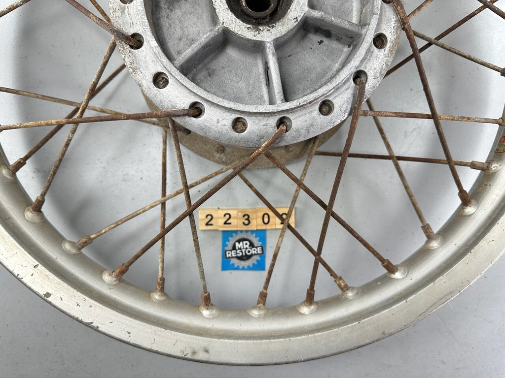 Kawasaki Vintage Motorcycle Dirt Rear Wheel (K250 F-II ?) OEM D.I.D 18x1.85