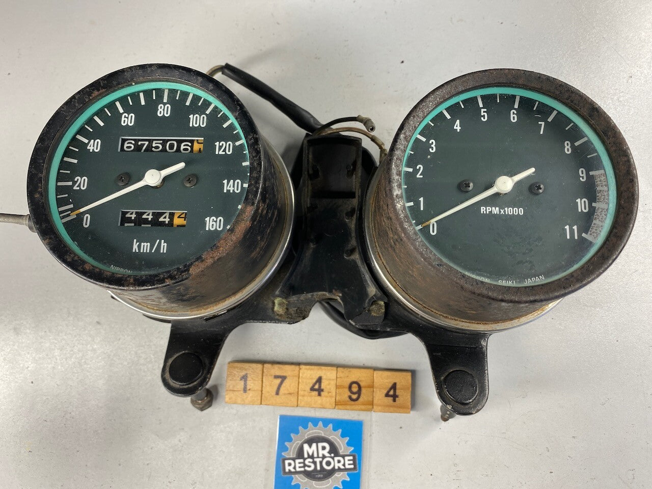 Kawasaki Z250 Dashboard Meters Instruments KMH - Tested 