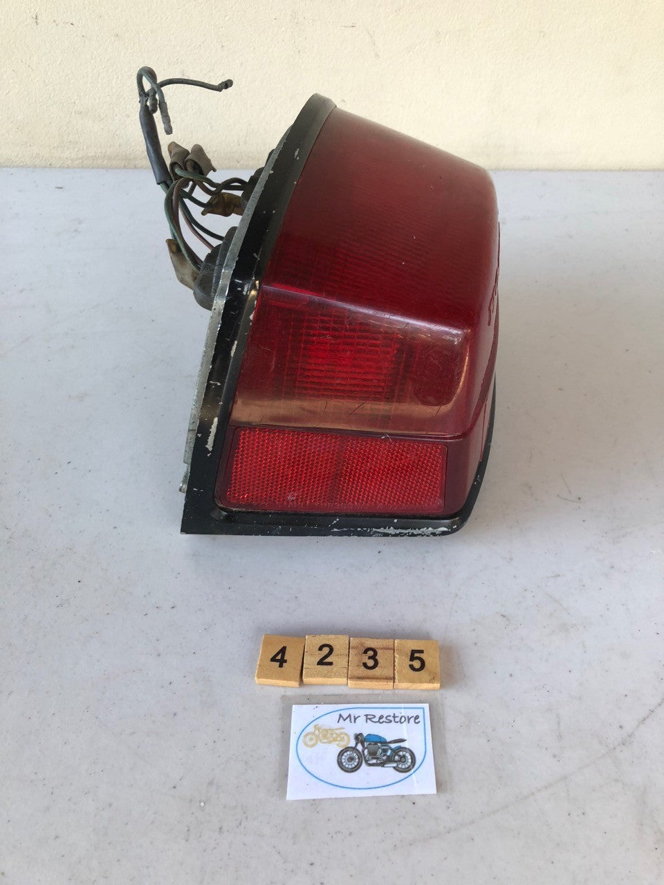 Honda CX500 Rear light assy and loom. Original Lens