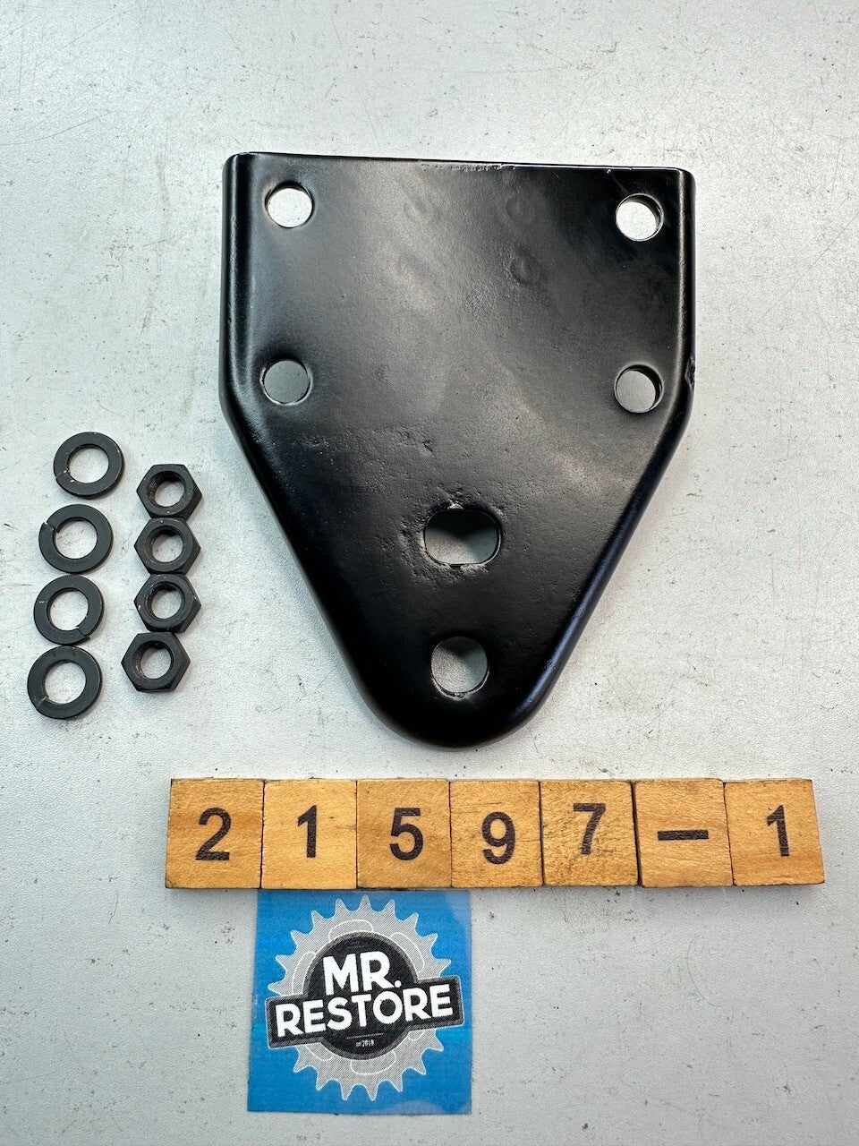 Suzuki GT250 OEM Exhaust Pipe Silencer Muffler Bracket & Nuts (painted)